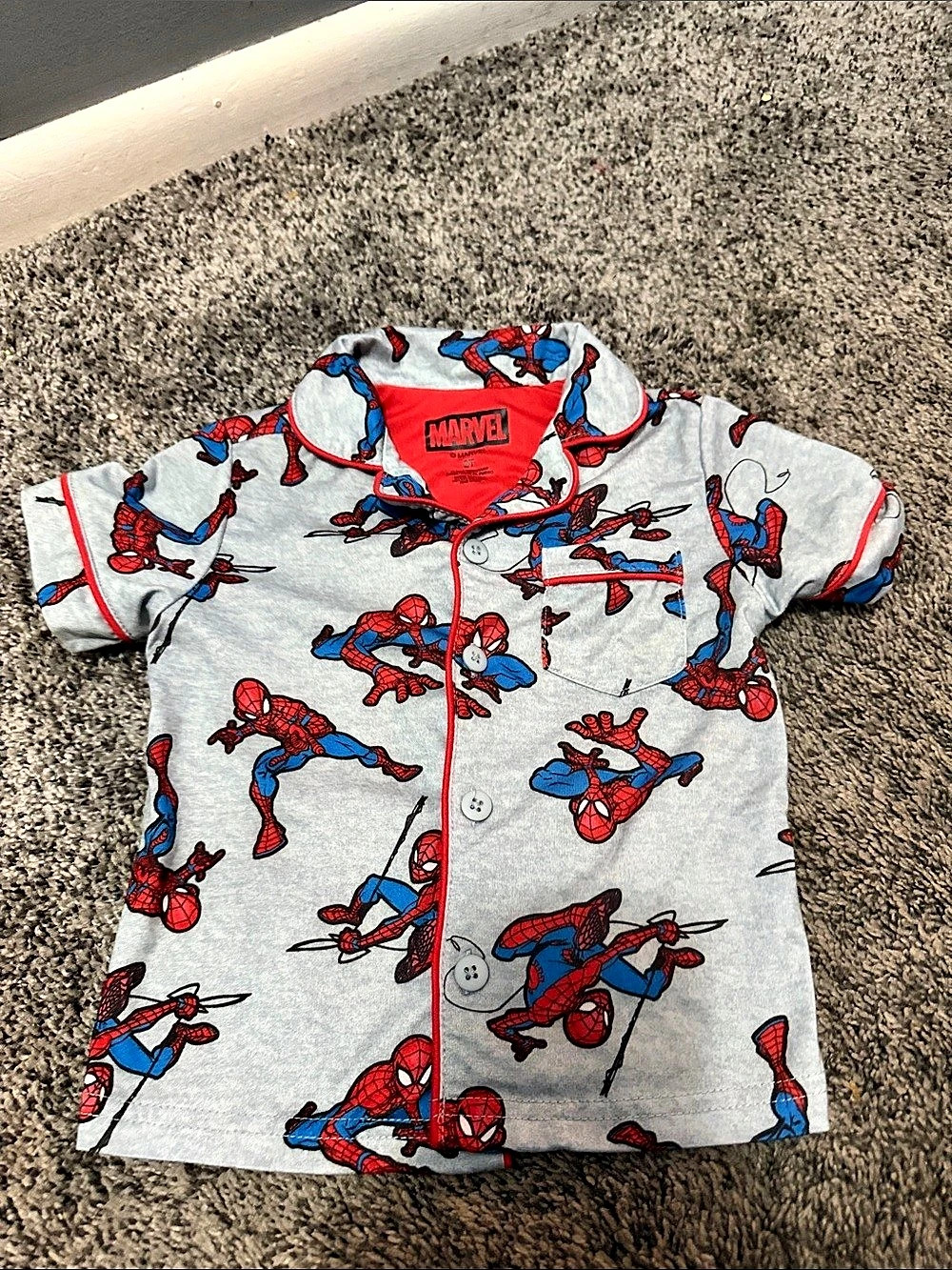 Marvel Spider-Man 2-Piece Set Boys 2T Gray